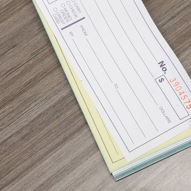 Cash Receipt Book Deluxe 3" X 8" Cash Receipt Book By Premier Office Receipt Books