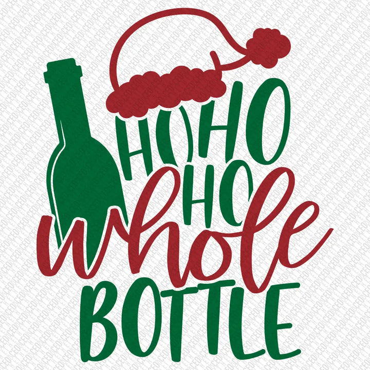 Ho-Ho Whole Bottle Christmas DTF Transfer