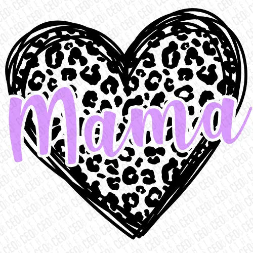 Mama Leopard Heart – DTF Transfer