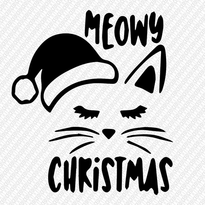 Meowy Christmas cat lovers DTF Transfer