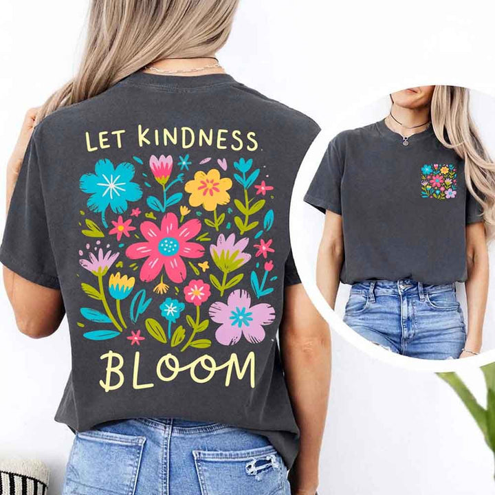 May include a Kindness Matters Comfort Colors T-Shirt in pastel tones with bold positive quote text, displayed on a flat-lay background.