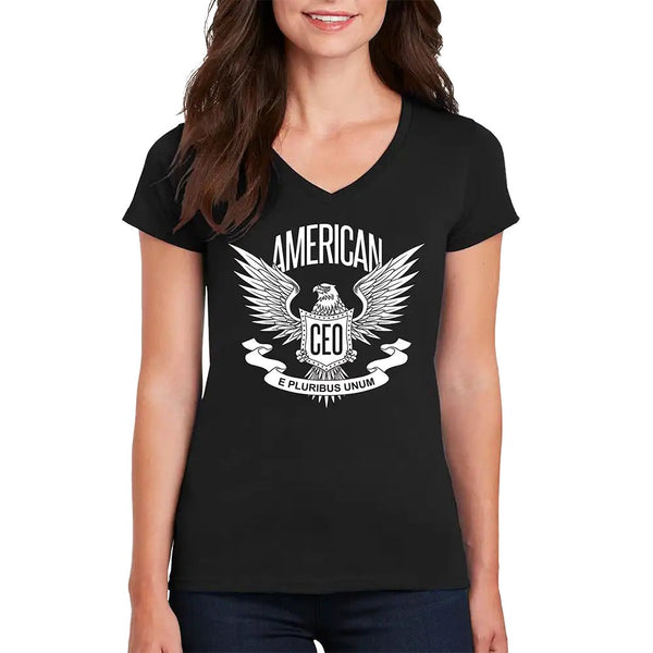 American CEO Eagle Women’s V-Neck T-Shirt