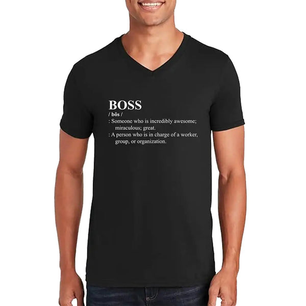 BOSS Definition Men’s Unisex V-Neck T-shirt