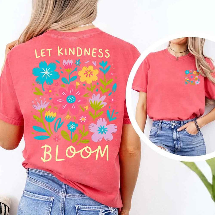 May include a Kindness Matters Comfort Colors T-Shirt in pastel tones with bold positive quote text, displayed on a flat-lay background.