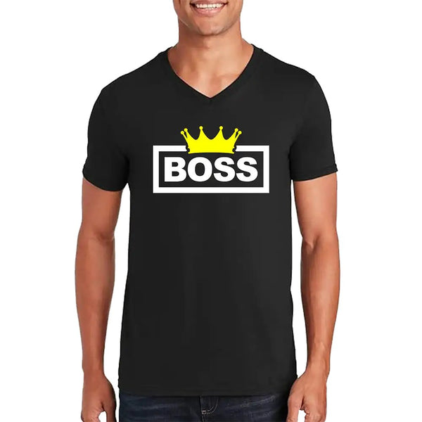 Boss Crown Men’s Unisex V-Neck T-shirt
