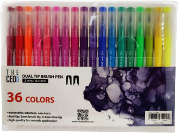THE CEO Art Markers Coloring Dual Brush Pens, Dual Tip Brush Markers Art Pen Set