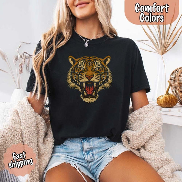 Vintage Tiger 90s Jungle Safari Comfort Colors Shirt