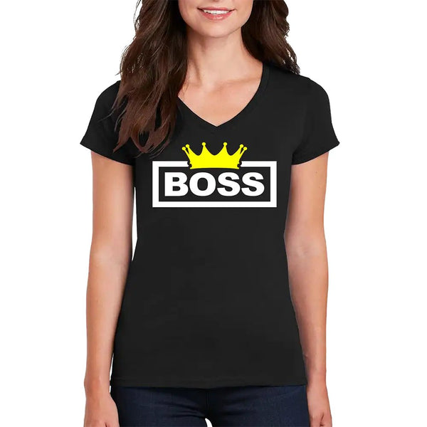 Boss Crown Women’s V-Neck T-Shirt