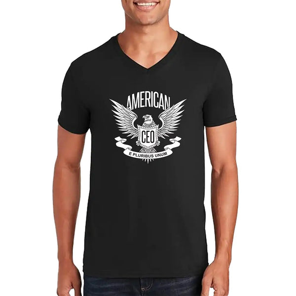 American CEO Eagle Men’s Unisex V-Neck T-shirt