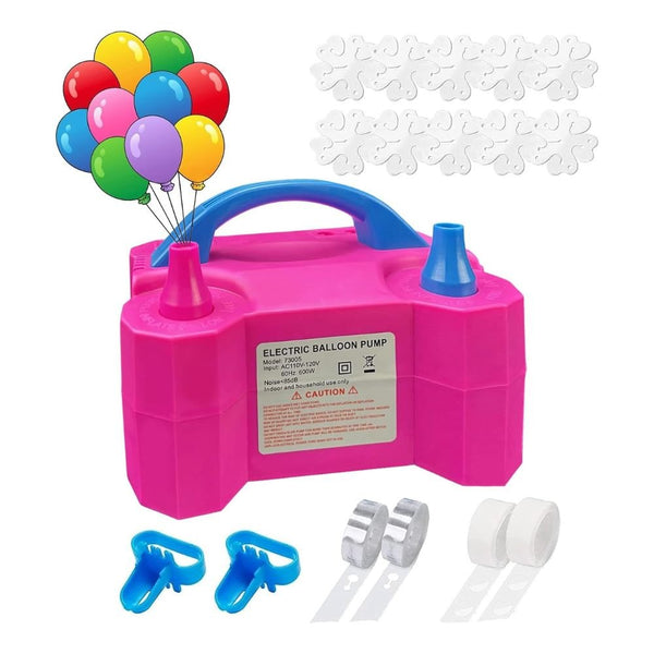 Portable Electric Balloon Pump with Dual Nozzle for Party Decorations