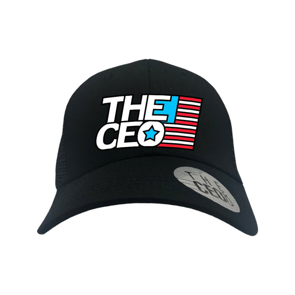 American Flag The CEO Embroidered Trucker Hat