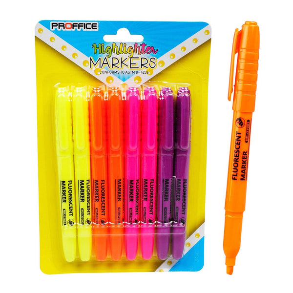 8 Piece Highlighter Marker Set