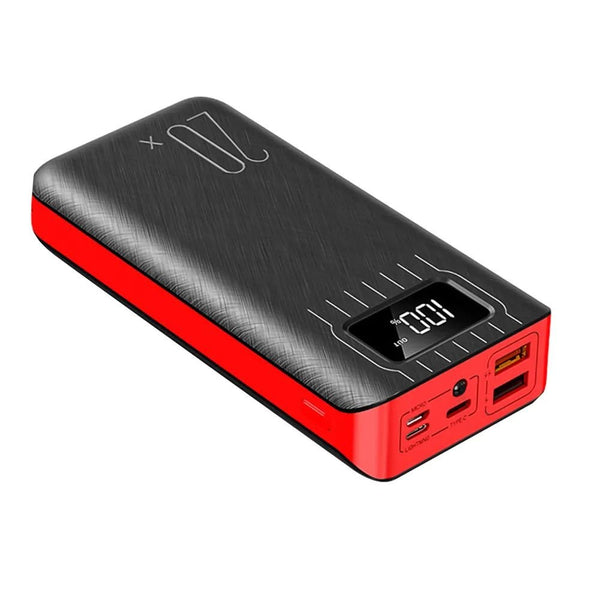 20000mAh External Battery Power Bank Dual USB With LED Flashlight