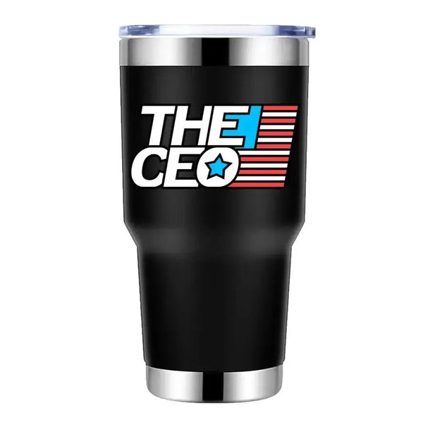 American Flag The CEO  30oz Insulated Vacuum Sealed Tumbler