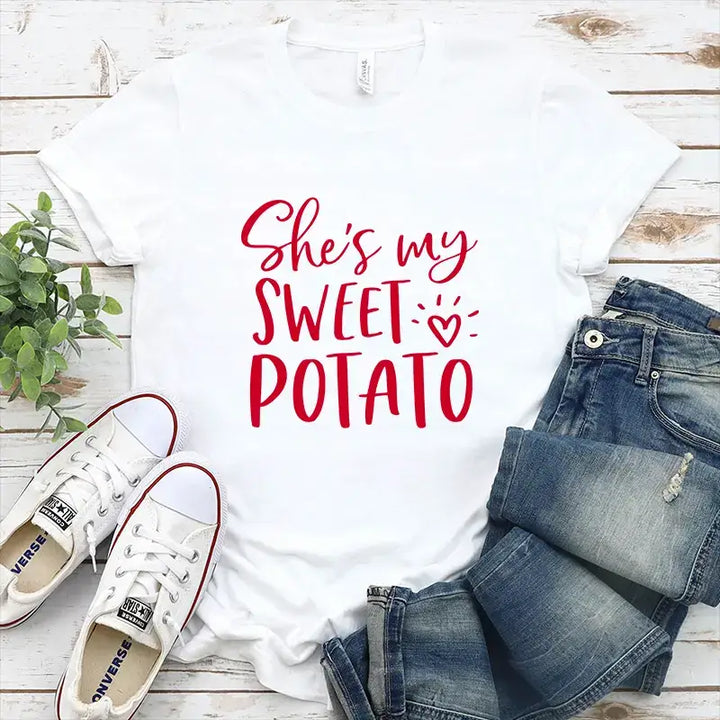 Valentines Day She’s My Sweet Potato – DTF Transfer Set