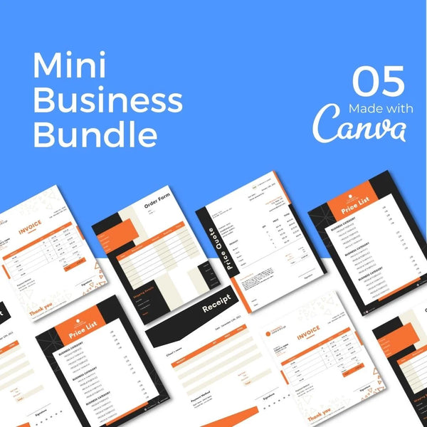 Downloadable 5 Page Business Template Bundle Style #1