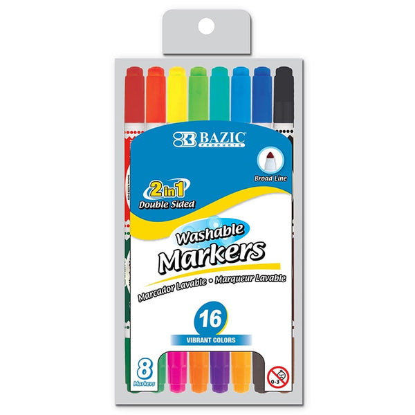 8 Double-Tip Washable Markers