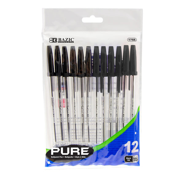 Pure Black Pen (12/Pack)