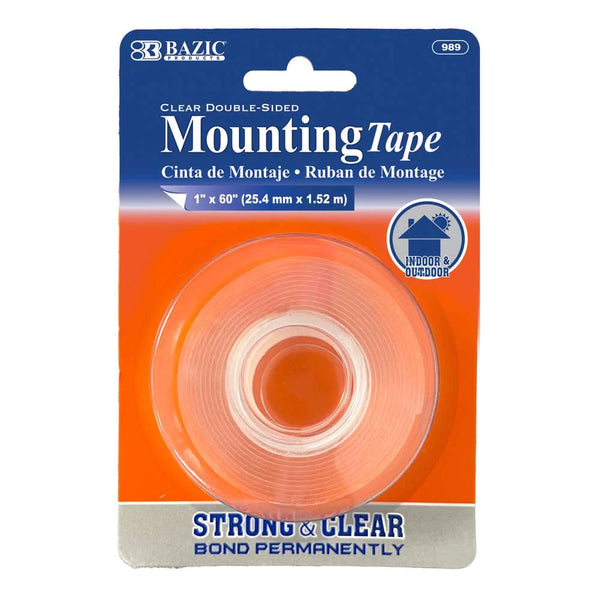 Double Sided Clear Mounting Tape 1″ X 60