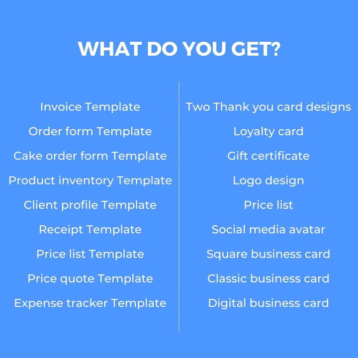 Downloadable Bakery Business Template Bundle