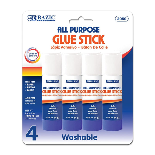 0.28 Oz (0.02lb) Premium Glue Stick (4/Pack)