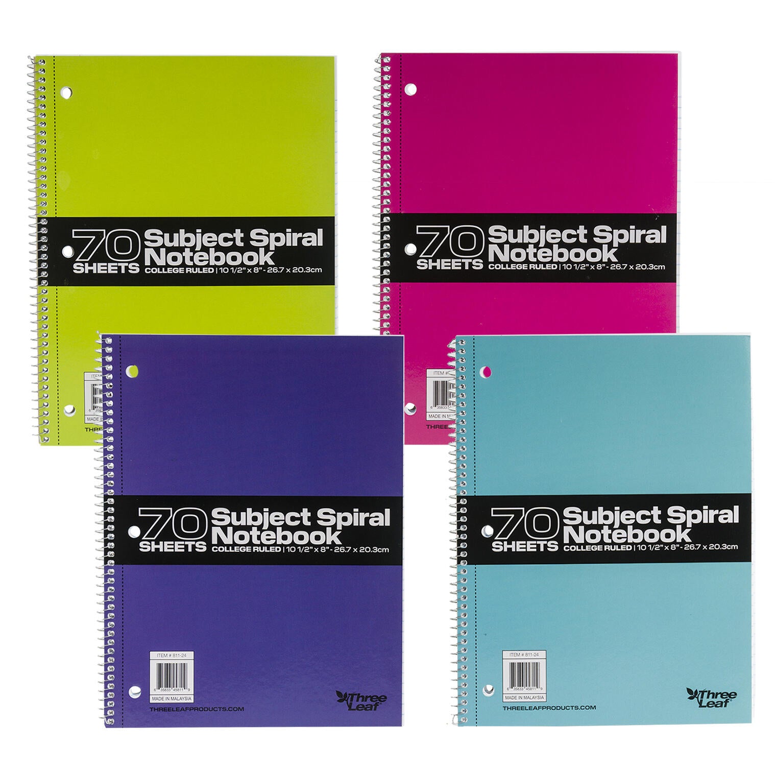 70 Sheets 1 Subject Spiral Notebook - Random Color – TheCEO.Store