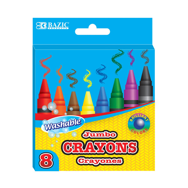 8 Color Washable Premium Jumbo Crayons