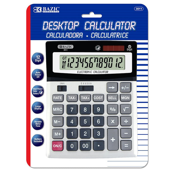 12-Digit Desktop Calculator w/ Profit Calculation &amp; Tax Functions