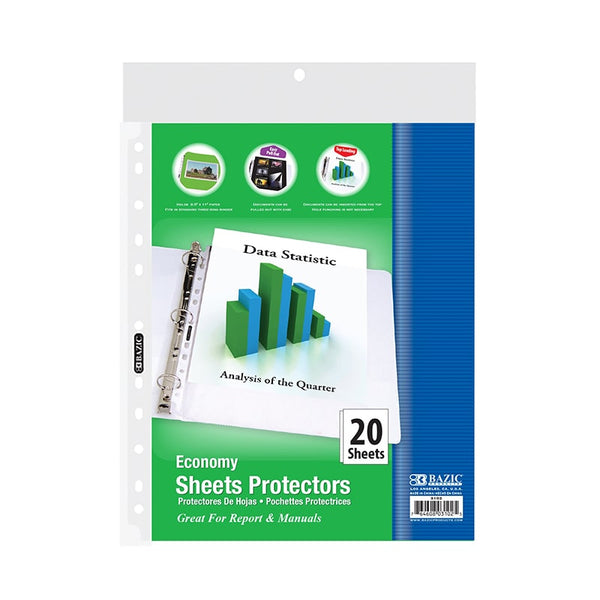 Economy Weight Top Loading Sheet Protectors (20/Pack)