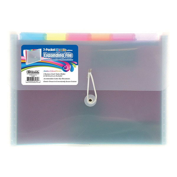 Rainbow 7-Pocket Letter Size Poly Expanding File