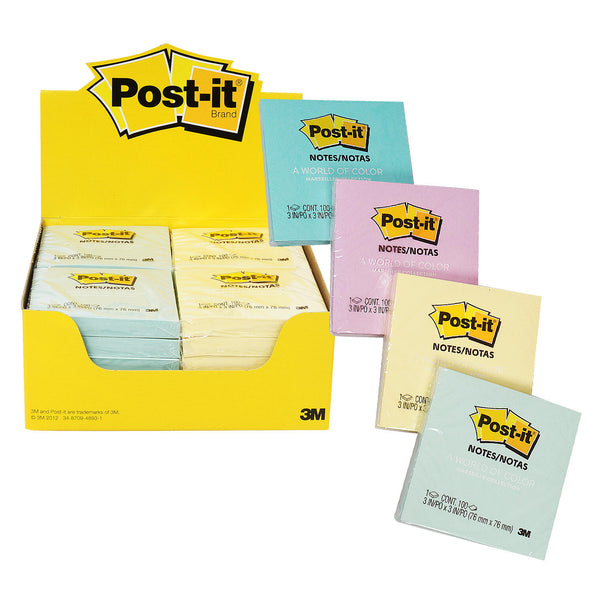 Post-it® 100 Sheet Post It Sticky Notes - 4 Pack
