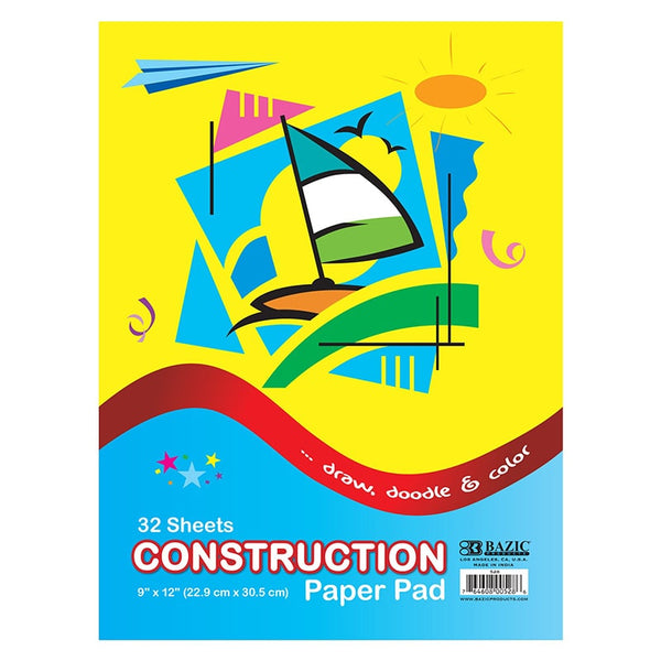 32 Ct. 9" X 12" Construction Paper Pad