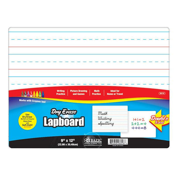 9" X 12" Double Sided Dry Erase Lap Board