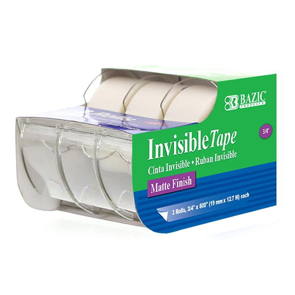 3/4" X 500" Invisible Tape (3/Pack)