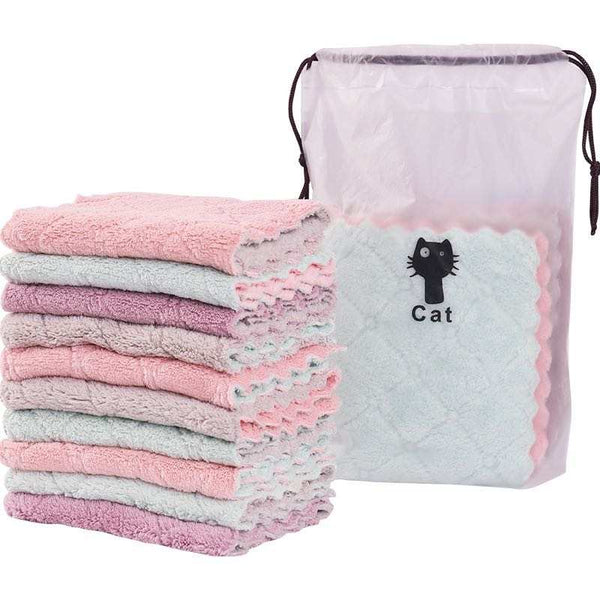 Set Of 10 Microfiber Cleaning Towels