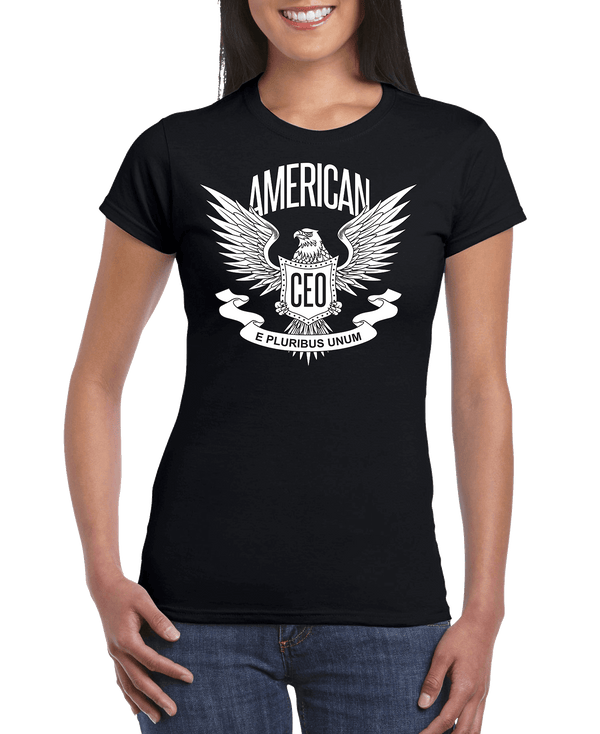 American CEO Patriotic Eagle Women's Slim Fit Short Sleeve T-Shirt