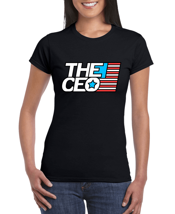 American Flag The CEO Women's Slim Fit Short Sleeve T-Shirt
