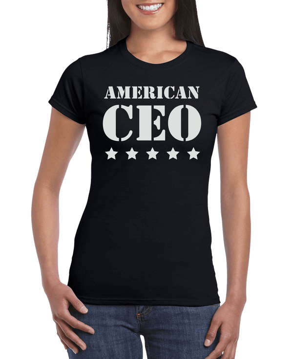 Five Star American CEO Women's Slim Fit Short Sleeve T-Shirt