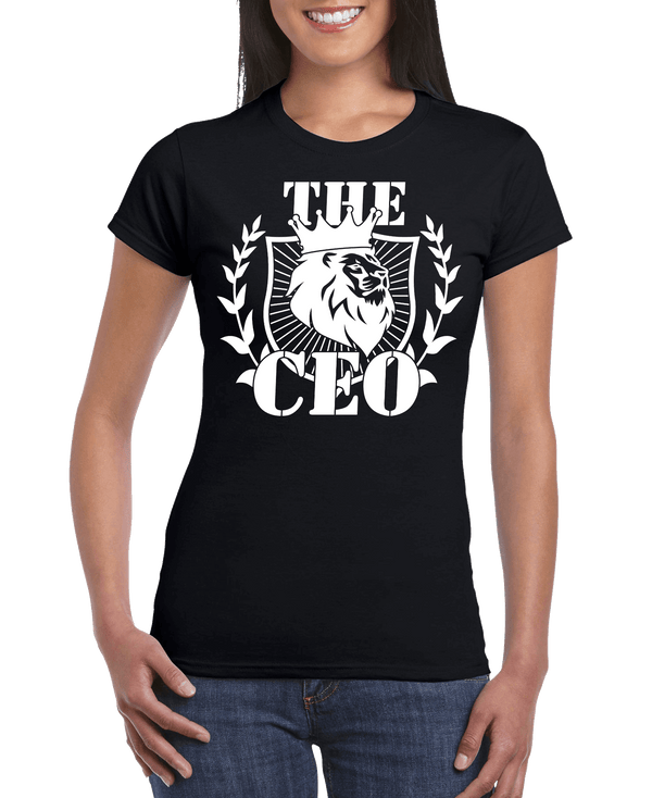 The CEO Lion Women's Slim Fit Short Sleeve T-Shirt