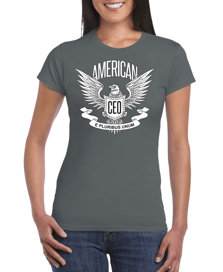 American CEO Patriotic Eagle Women's Slim Fit Short Sleeve T-Shirt