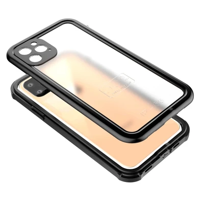 iPhone 12 5.4 Grey Black Waterproof Case