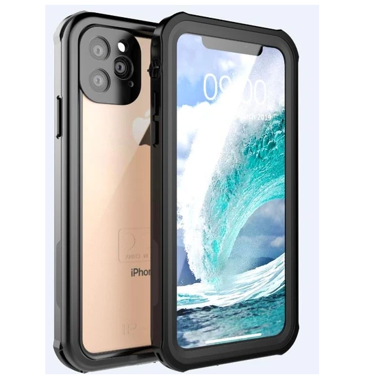 iPhone 12 PRO MAX 6.7" Grey Black Waterproof Case