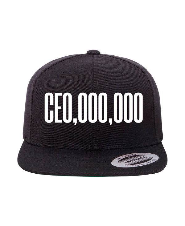CEO,000,000 Flat Bill Snapback Cap