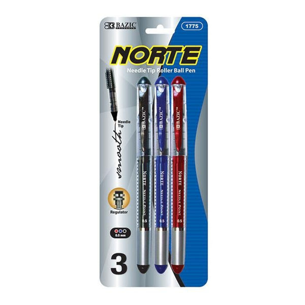 Assorted Color Needle-Tip Rollerball Pen (3/Pack)