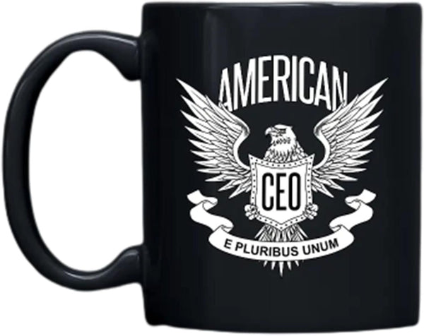 THE CEO 11oz Stylish Coffee Mug - Boss Crown (White)